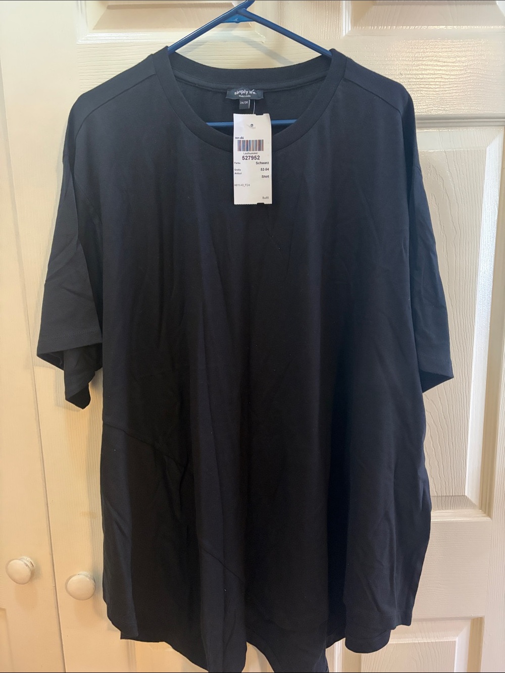 Simply Be Black Short Sleeve Crew Neck Tee